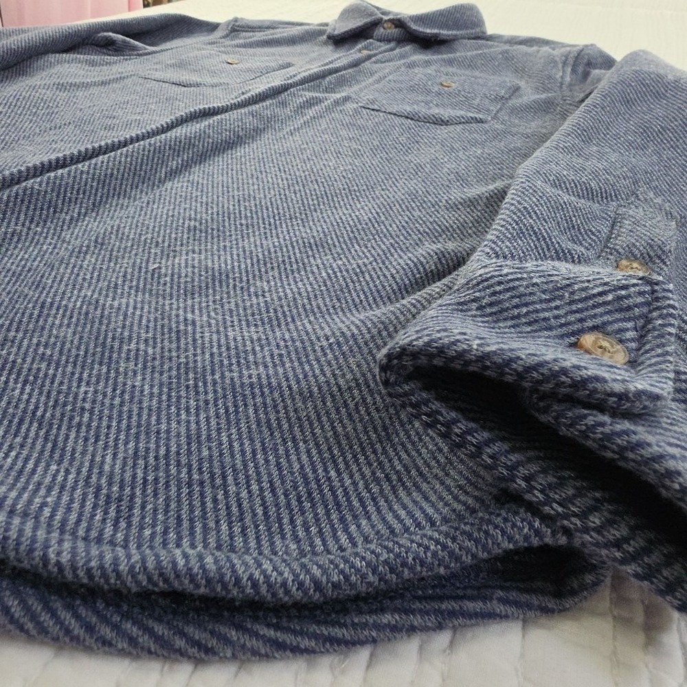 Robert Graham Barford Shacket Men's L Blue Tweed Fleece Lined NEW Classic Fit - Picture 3 of 16